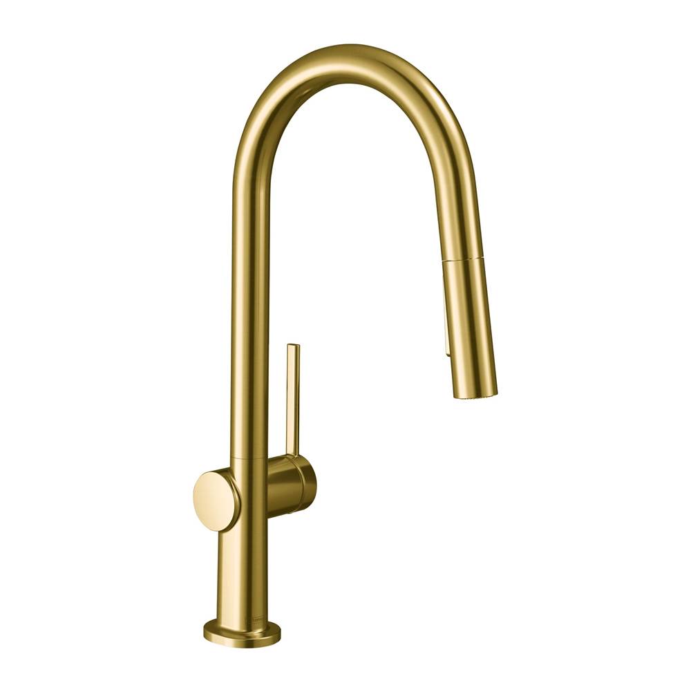 Hansgrohe - Talis N HighArc Kitchen Faucet, A-Style, 2-Spray Pull-Down, 1.75 GPM in Brushed Gold Optic - Brushed Gold Optic