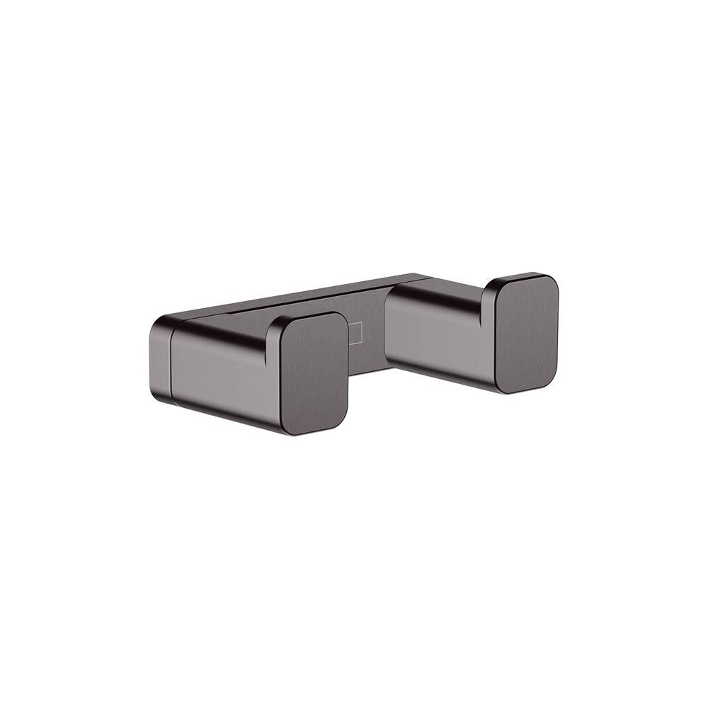 Hansgrohe - AddStoris Double Hook in Brushed Black Chrome - Brushed Black Chrome