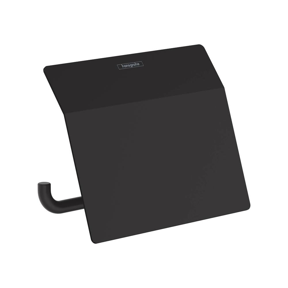 Hansgrohe - AddStoris Toilet Paper Holder with Cover in Matte Black - Matte Black