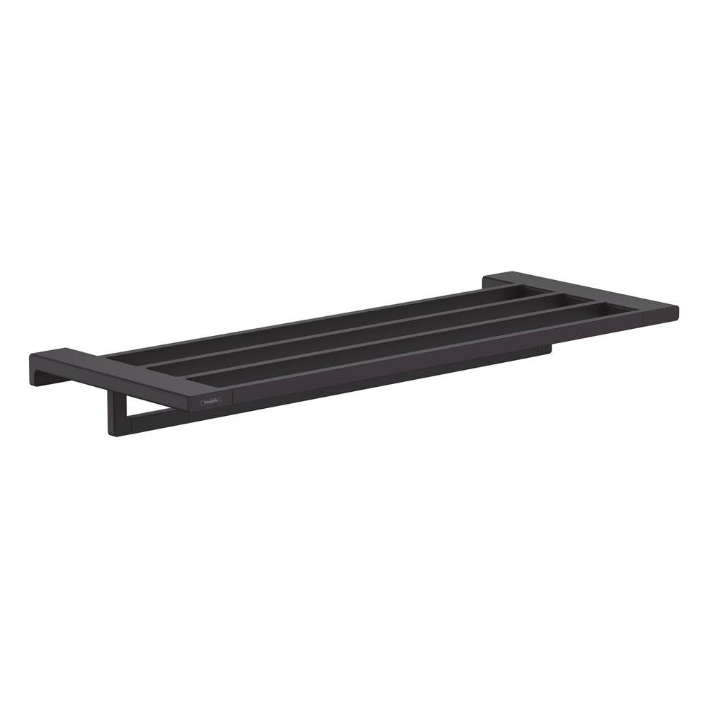 Hansgrohe - AddStoris Towel Rack with Towel Bar in Matte Black - Matte Black