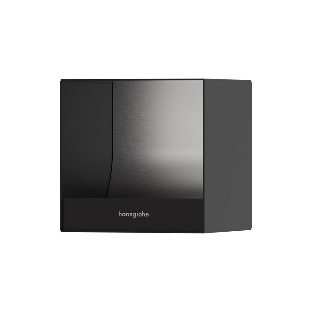 Hansgrohe - XtraStoris Original Recessed Toilet Paper Holder 6''x 6''x 5.5'' in Matte Black - Matte Black