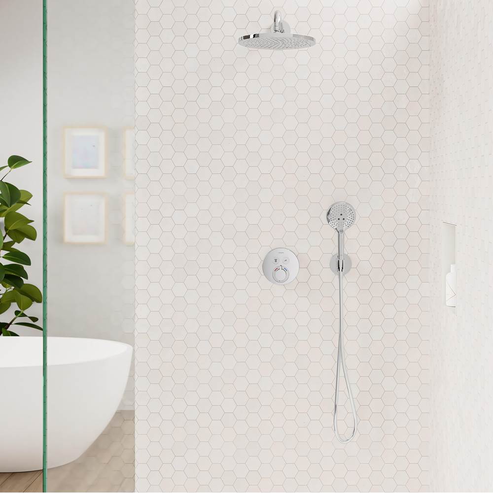 FixFit S Wall Outlet with Handshower Holder in Chrome