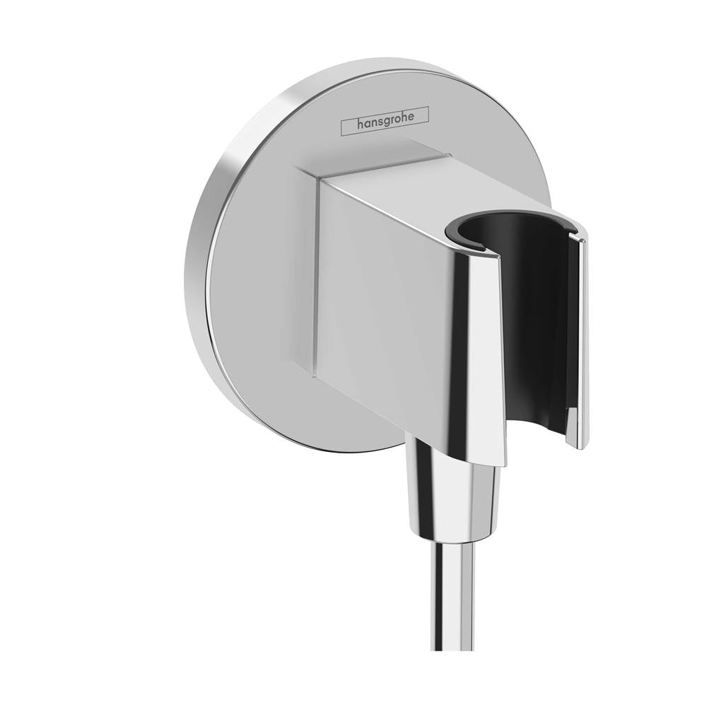 Hansgrohe - FixFit S Wall Outlet with Handshower Holder in Chrome - Chrome