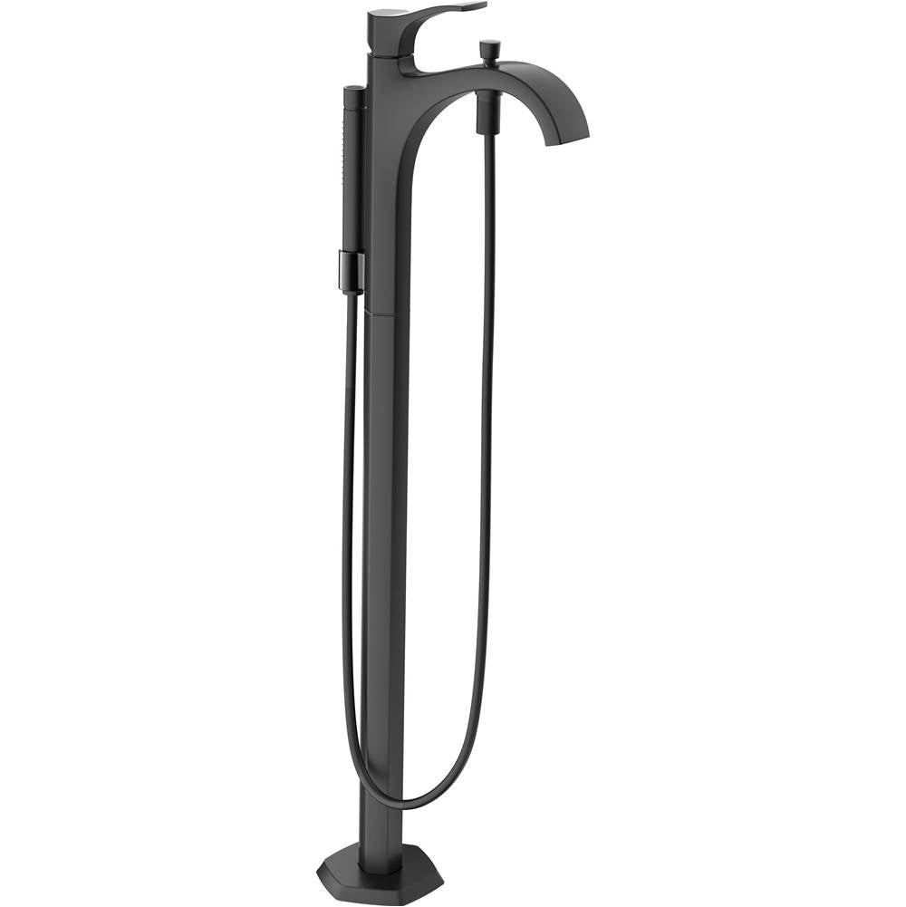 Hansgrohe - Locarno Freestanding Tub Filler Trim with 1.75 GPM Handshower in Matte Black - Matte Black