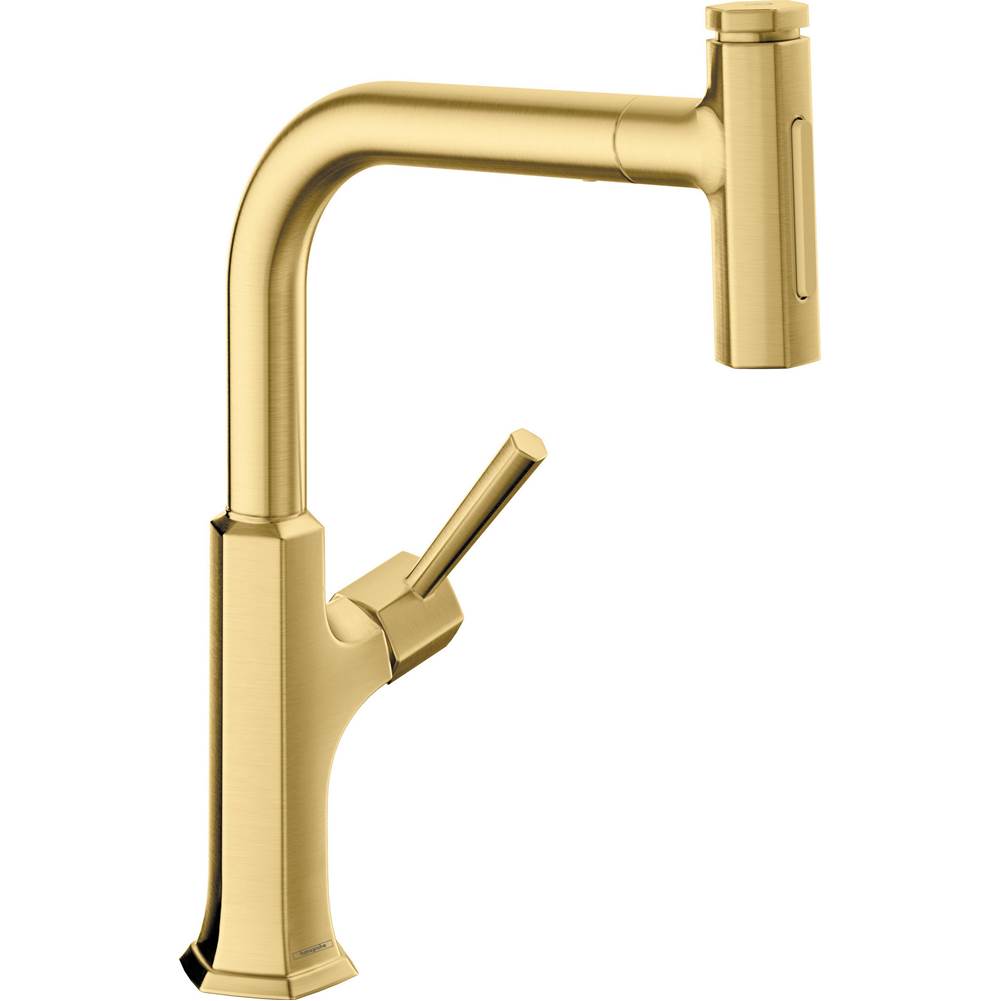 Hansgrohe - Locarno Select HighArc Kitchen Faucet, 2-Spray Pull-Out, 1.75 GPM in Brushed Gold Optic - Brushed Gold Optic