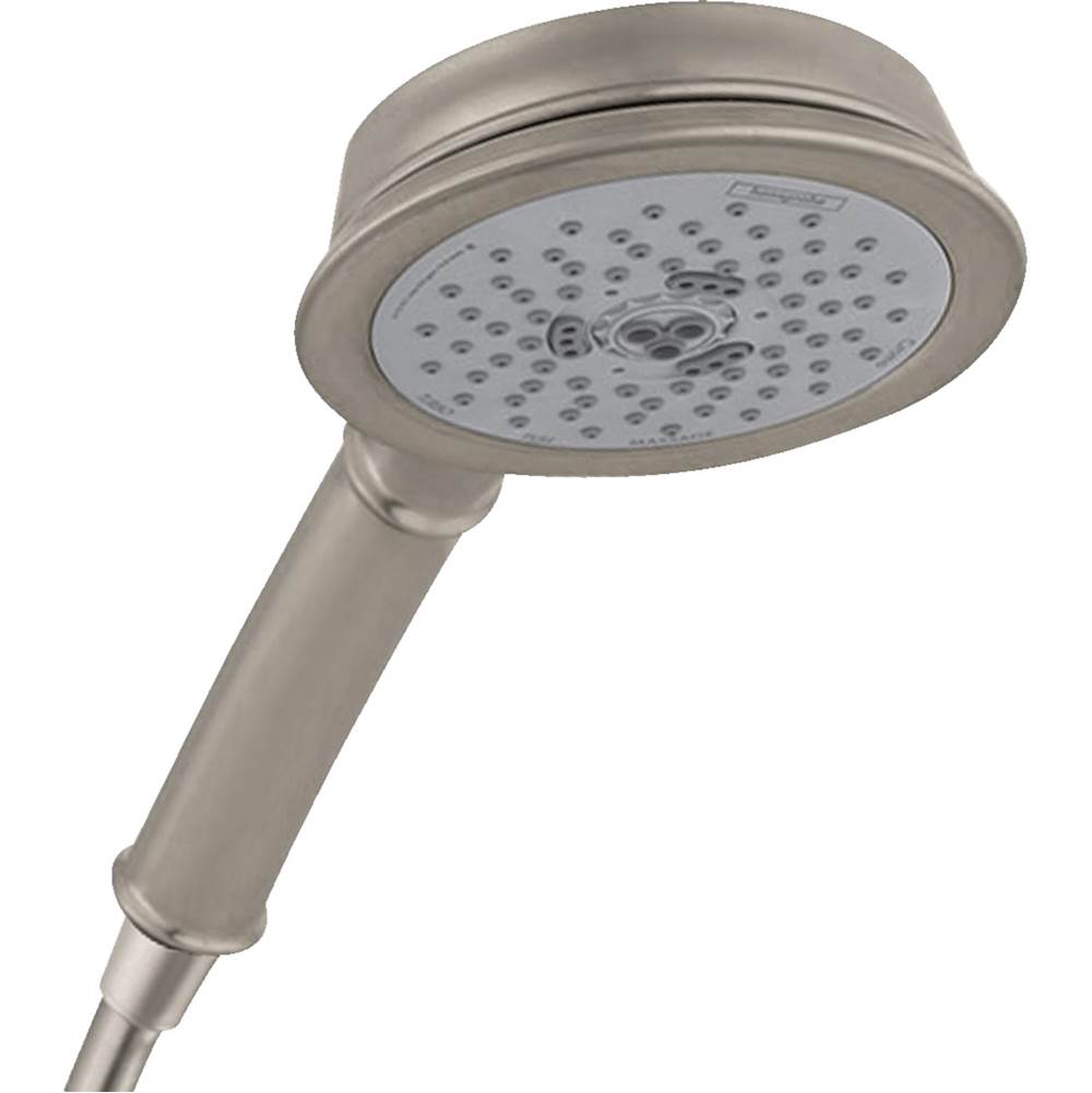 Hansgrohe - Croma 100 Classic Handshower 3-Jet, 1.5 GPM in Brushed Nickel - Brushed Nickel