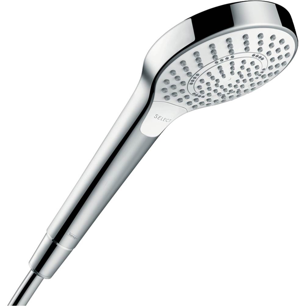 Hansgrohe - Croma Select S Handshower 110 3-Jet, 2.5 GPM in White / Chrome - White With Chrome