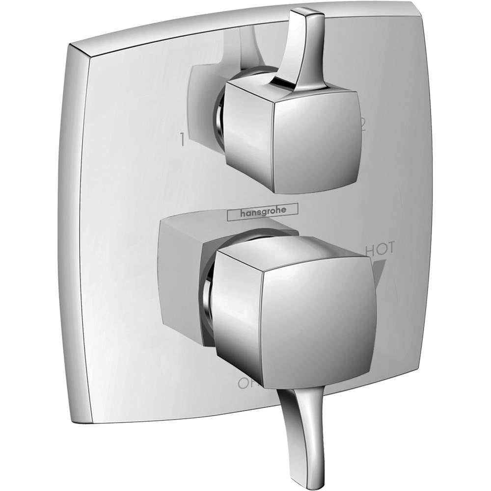 Hansgrohe - Ecostat Classic Pressure Balance Trim Classic Square with Diverter in Chrome - Chrome