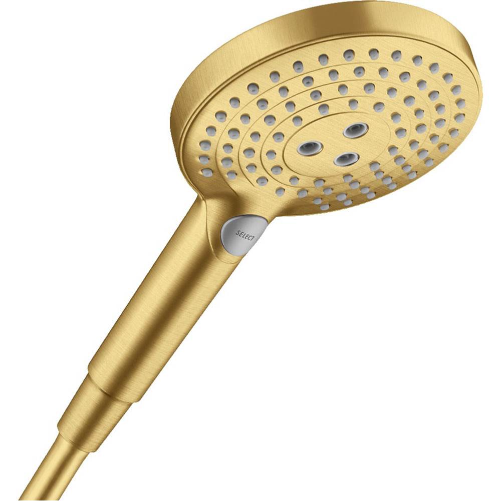 Hansgrohe - Raindance Select S Handshower 120 3-Jet PowderRain, 2.5 GPM in Brushed Gold Optic - Brushed Gold Optic