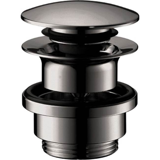Hansgrohe - Push-Open Sink Drain in Polished Black Chrome - Polished Black Chrome