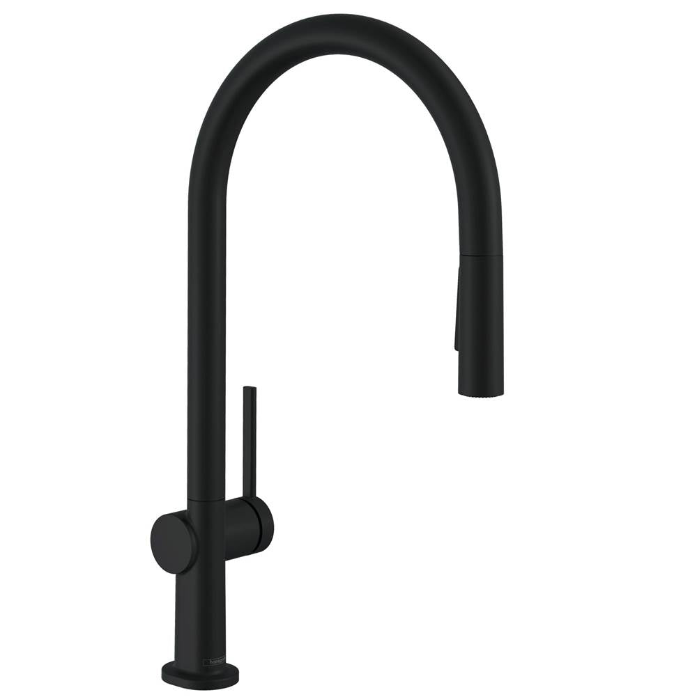 Hansgrohe - Talis N HighArc Kitchen Faucet, O-Style 2-Spray Pull-Down, 1.5 GPM in Matte Black - Matte Black