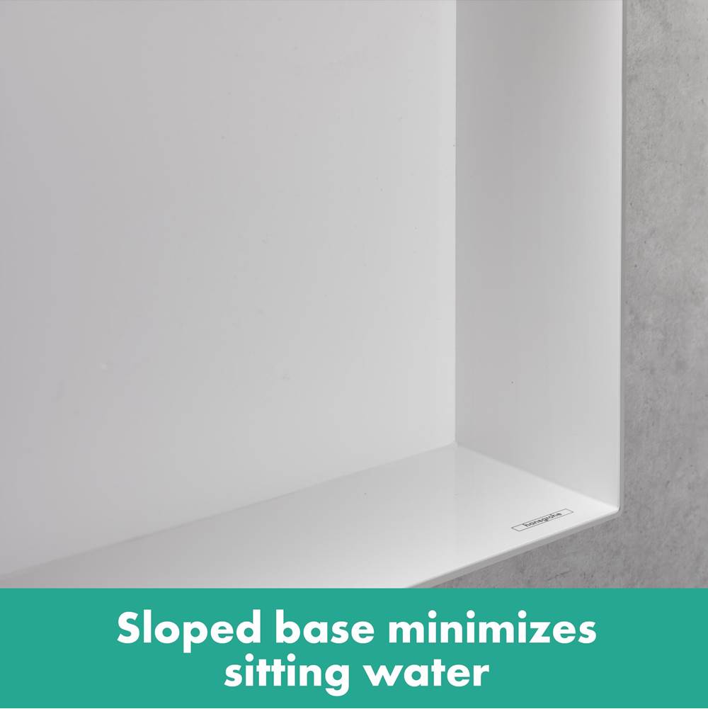 XtraStoris Minimalistic Wall Niche Frameless 12''x 12''x 4'' in Matte Black