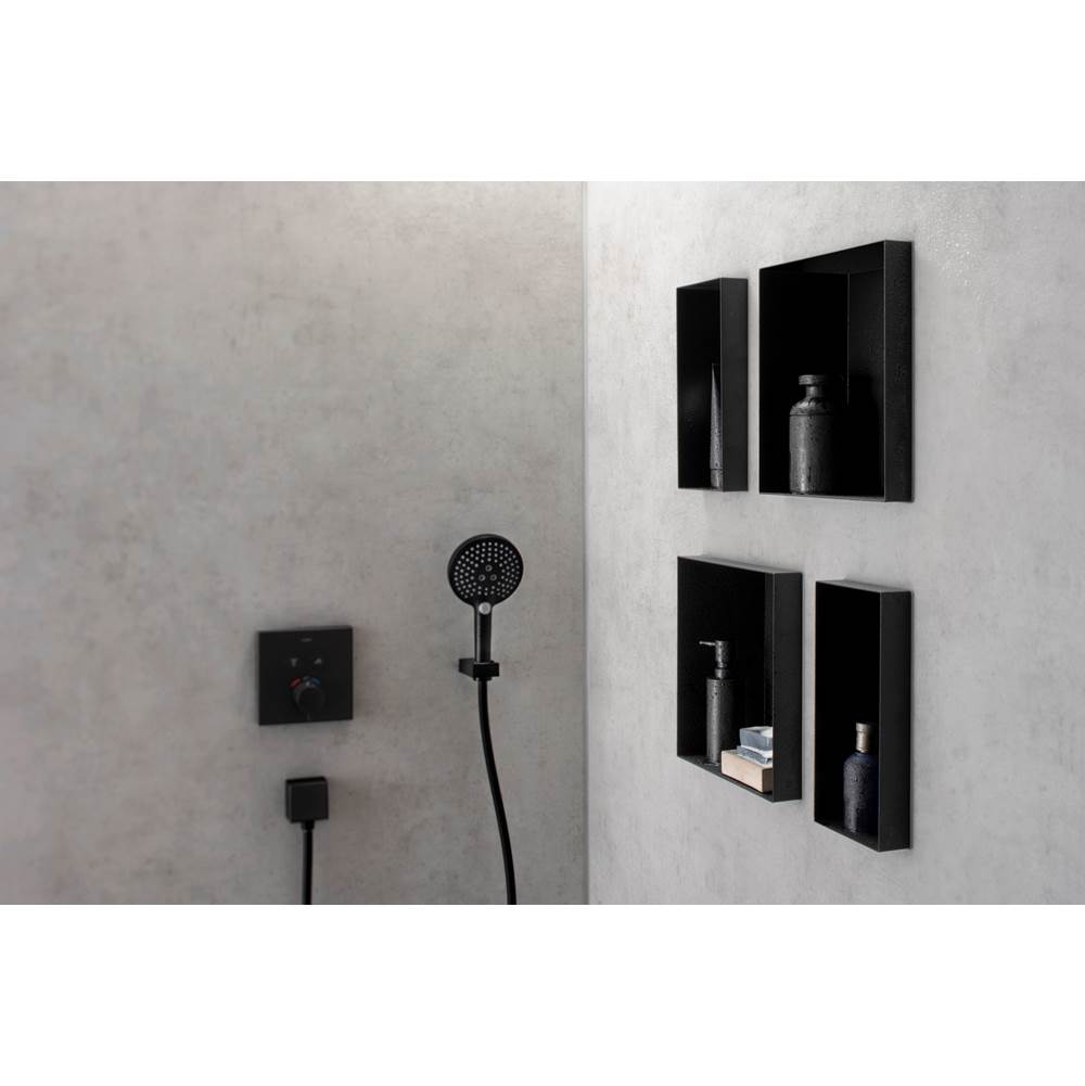 XtraStoris Minimalistic Wall Niche Frameless 12''x 6''x 5.5'' in Matte Black