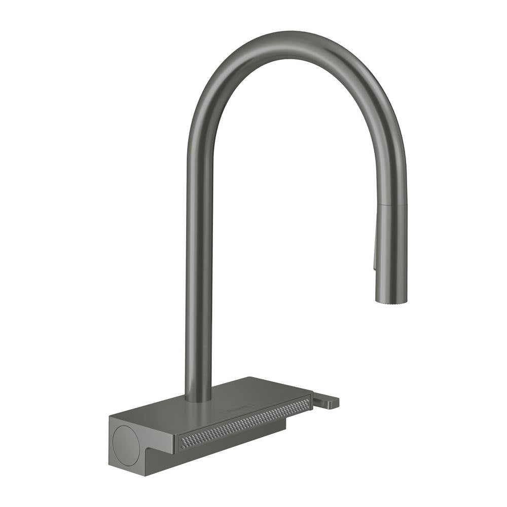Hansgrohe - Aquno Select HighArc Kitchen Faucet, 3-Spray Pull-Down, 1.75 GPM in Brushed Black Chrome - Brushed Black Chrome