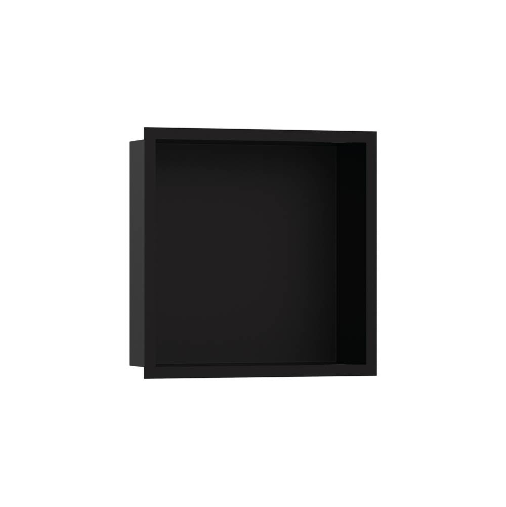 Hansgrohe - XtraStoris Individual Wall Niche Matte Black with Design Frame 12''x 12''x 4'' in Matte Black - Matte Black