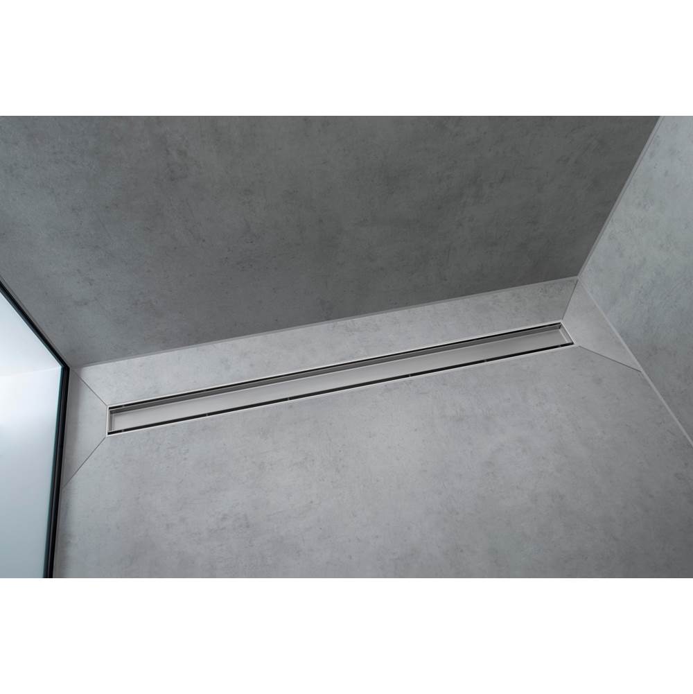 RainDrain Match Trim for 47 1/4'' Rough with Height Adjustable Frame in Chrome