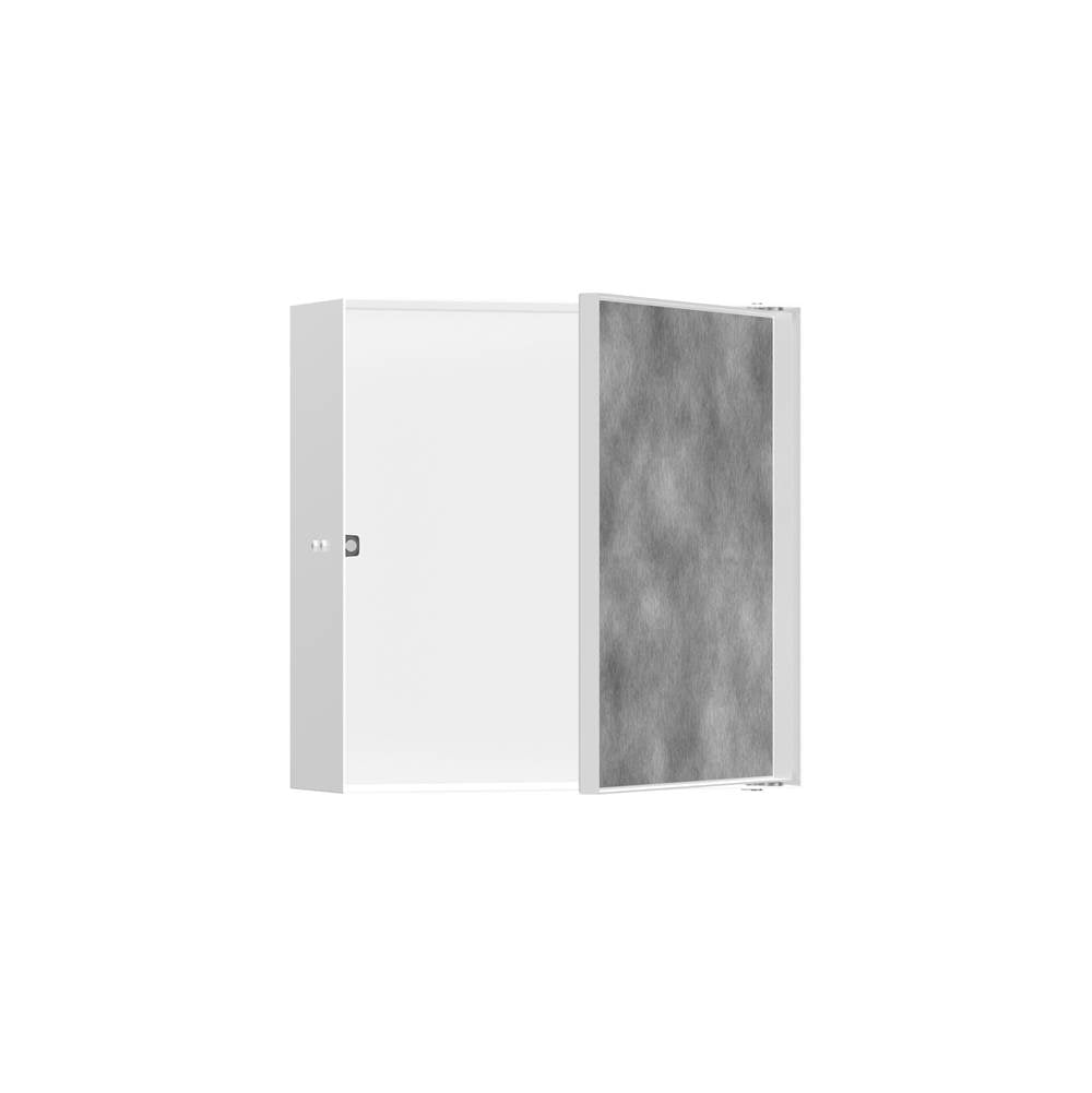 Hansgrohe - XtraStoris Rock Wall Niche with Tileable Door 12''x 12''x 4'' in Matte White - Matte White