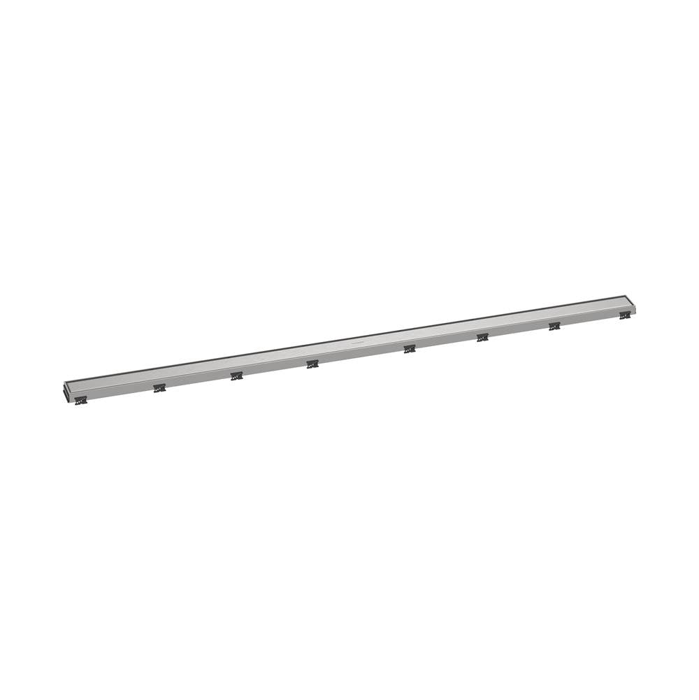 Hansgrohe - RainDrain Match Trim for 59 1/8'' Rough with Height Adjustable Frame in Brushed Stainless Steel - Brushed Stainless Steel