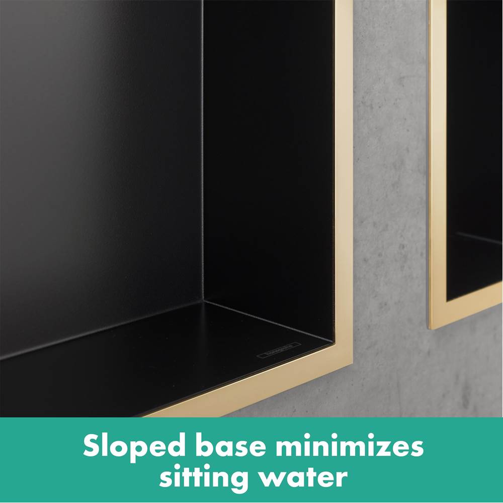 XtraStoris Rock Wall Niche with Tileable Door 12''x 12''x 4'' in Matte Black