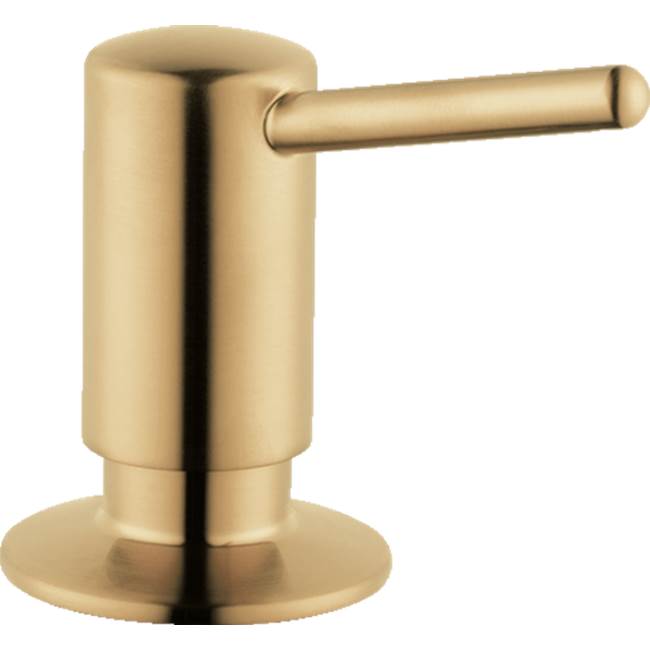 Hansgrohe - Soap Dispenser, Contemporary in Brushed Gold Optic - Brushed Gold Optic
