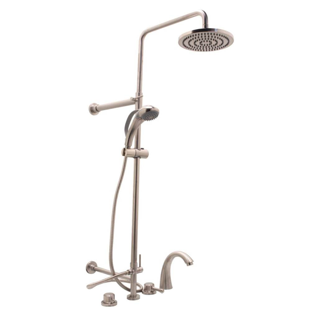 Huntington Brass - Roman Tub Faucet W/ Shower Assem, Satin Nickel PVD - PVD Satin Nickel