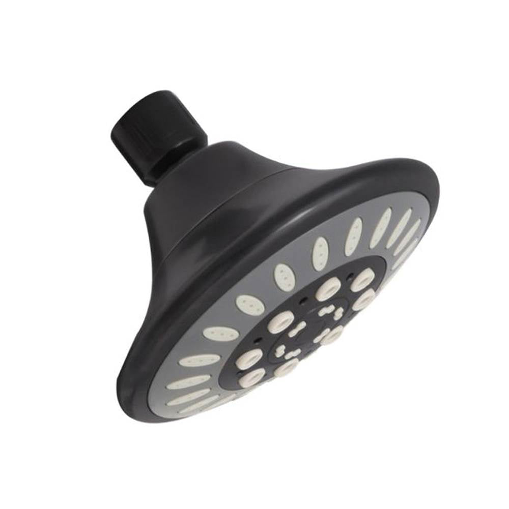 Huntington Brass - 5 Settings Shower Head, Matte Black - Matte Black