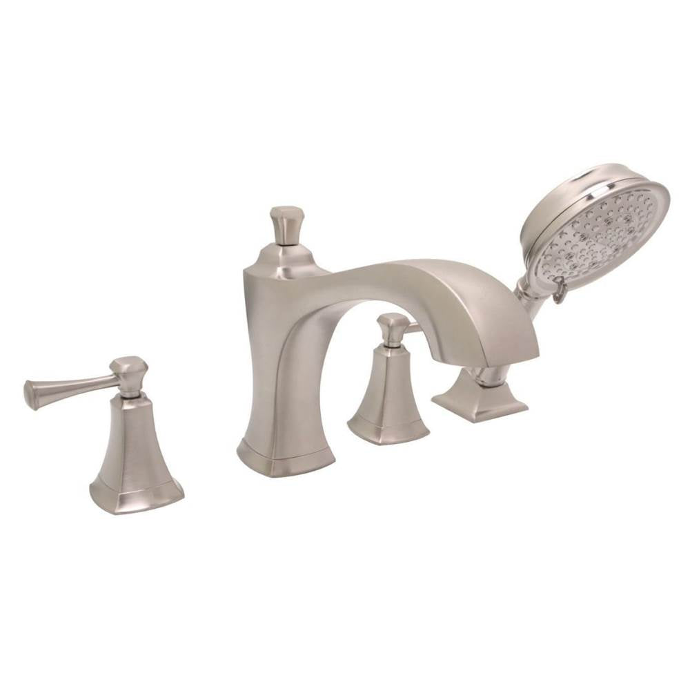 Huntington Brass - 4-Hole Roman Tub Filler Faucet - PVD Satin Nickel