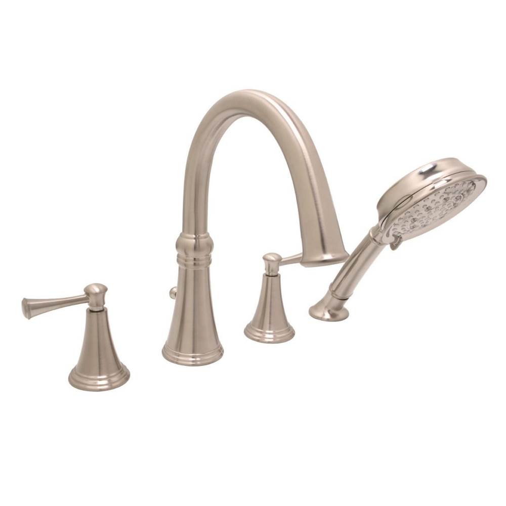 Huntington Brass - 4-Hole Roman Tub Filler Faucet - PVD Satin Nickel