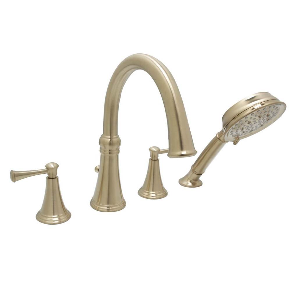 Huntington Brass - 4-Hole Roman Tub Filler Faucet - PVD Satin Brass