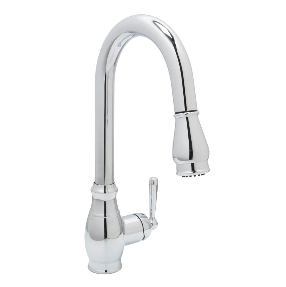 Huntington Brass - Isabelle - Classic Styled Pull-Down Kitchen Faucet - Polished Chrome