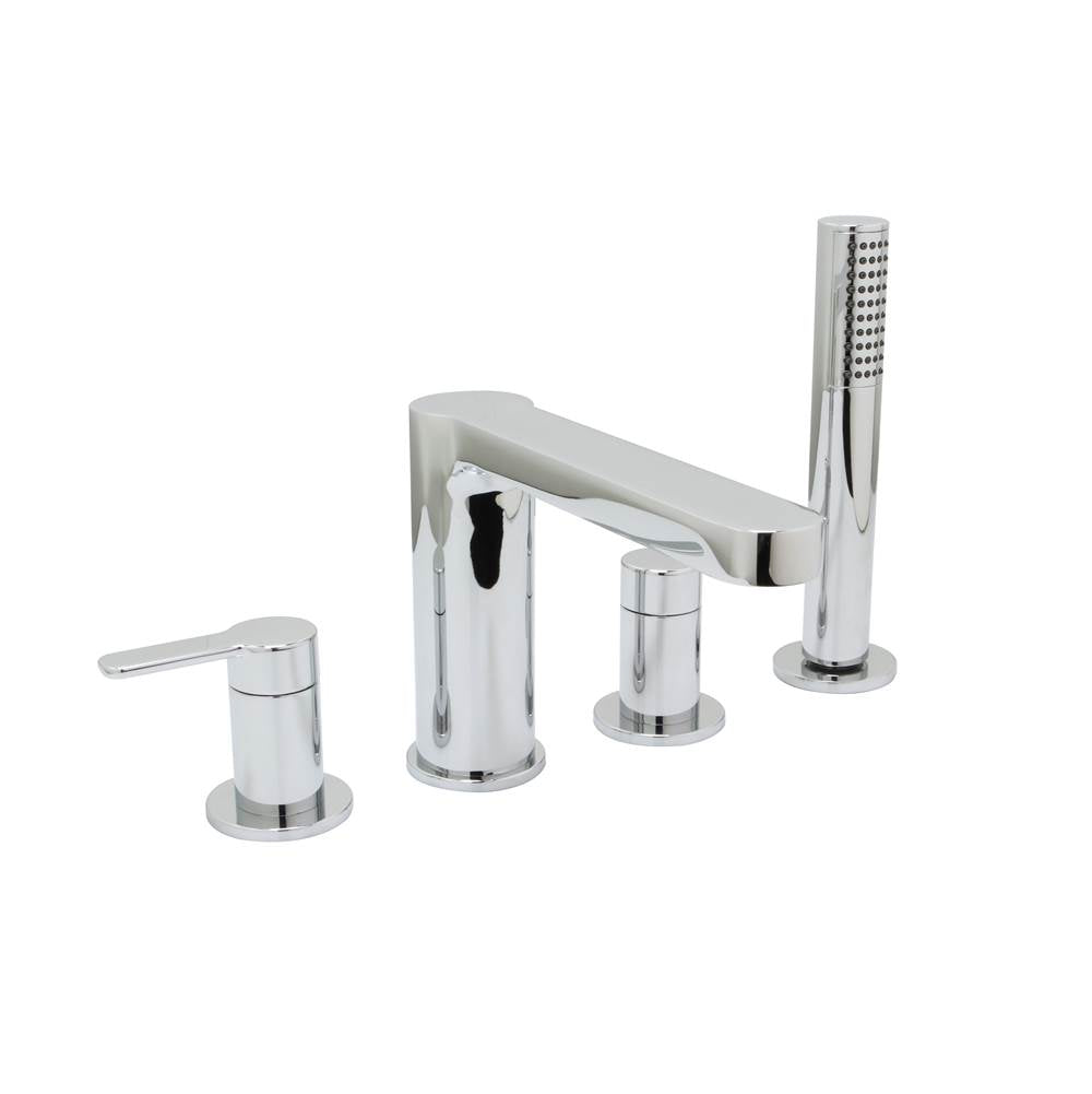 Huntington Brass - 4-Hole Roman Tub Filler Faucet - Polished Chrome