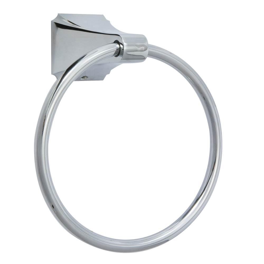 Huntington Brass - Merced/Reflection Towel Ring, Chrome - Polished Chrome