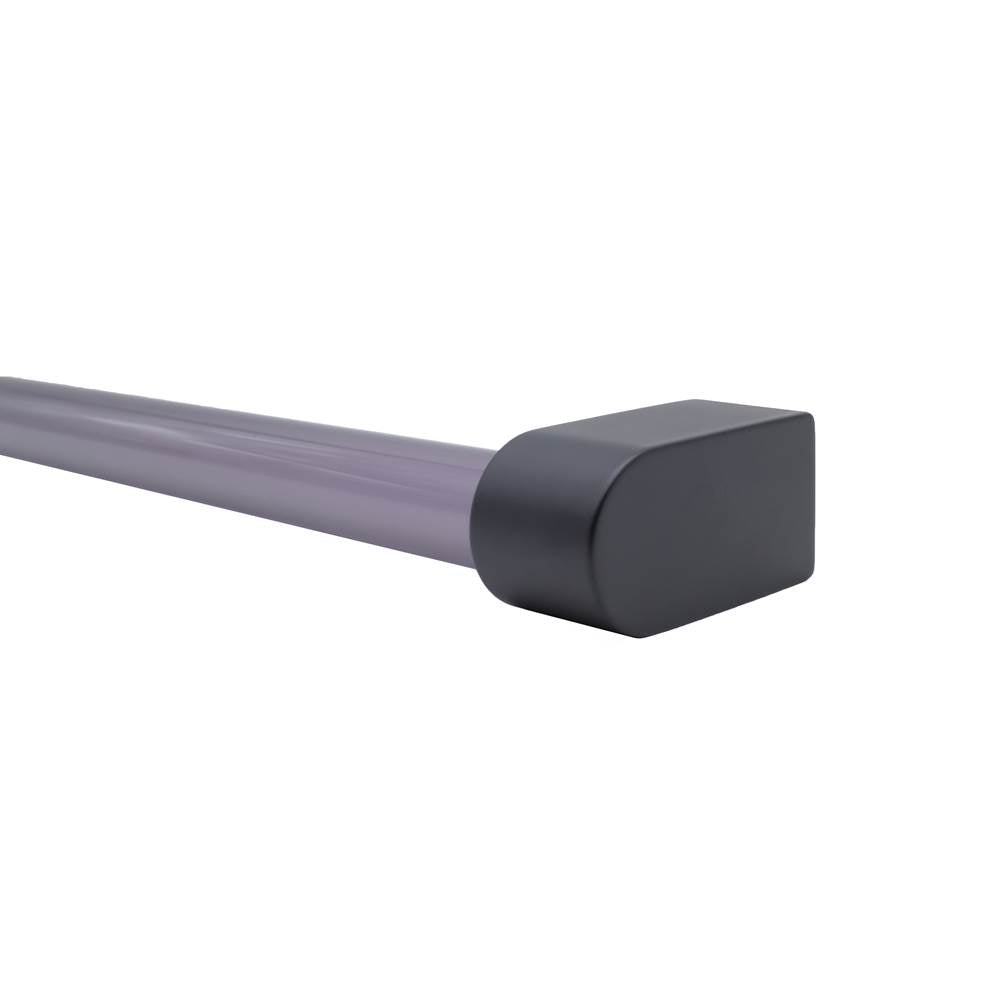 Clarity 12 in (304.8 mm) Center to Center Smoke Acrylic, Matte Black Appliance Pull