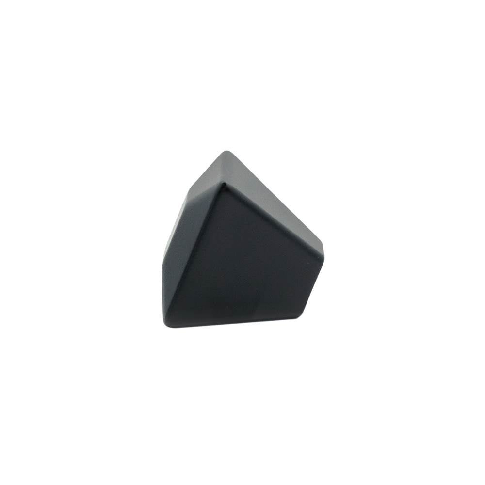 Diamond 1-3/8 in (35mm) Width Matte Black Cabinet Knob