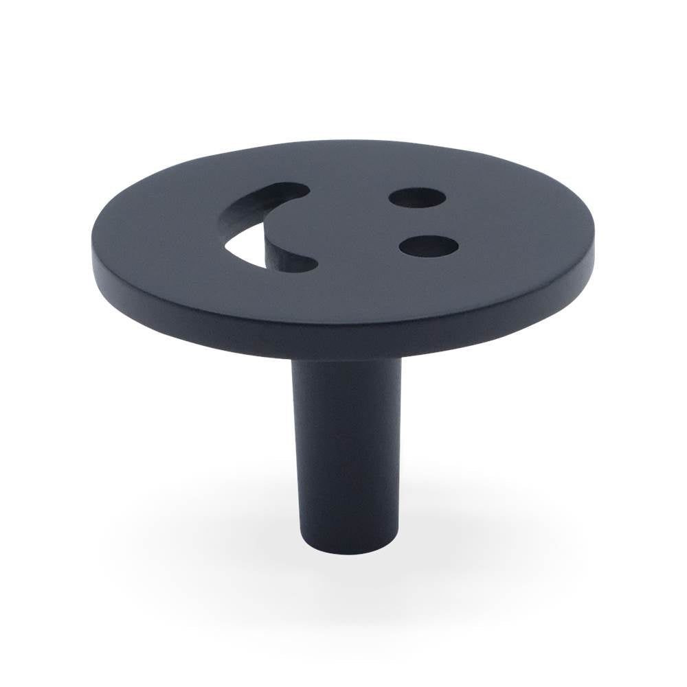 Horizon 1-1/2 in (38 mm) Width Matte Black Cabinet Knob