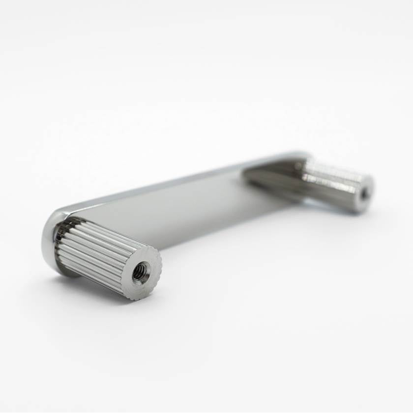 Ribbed 3-3/4 in (96 mm) Center to Center Matte Black Cabinet Pull