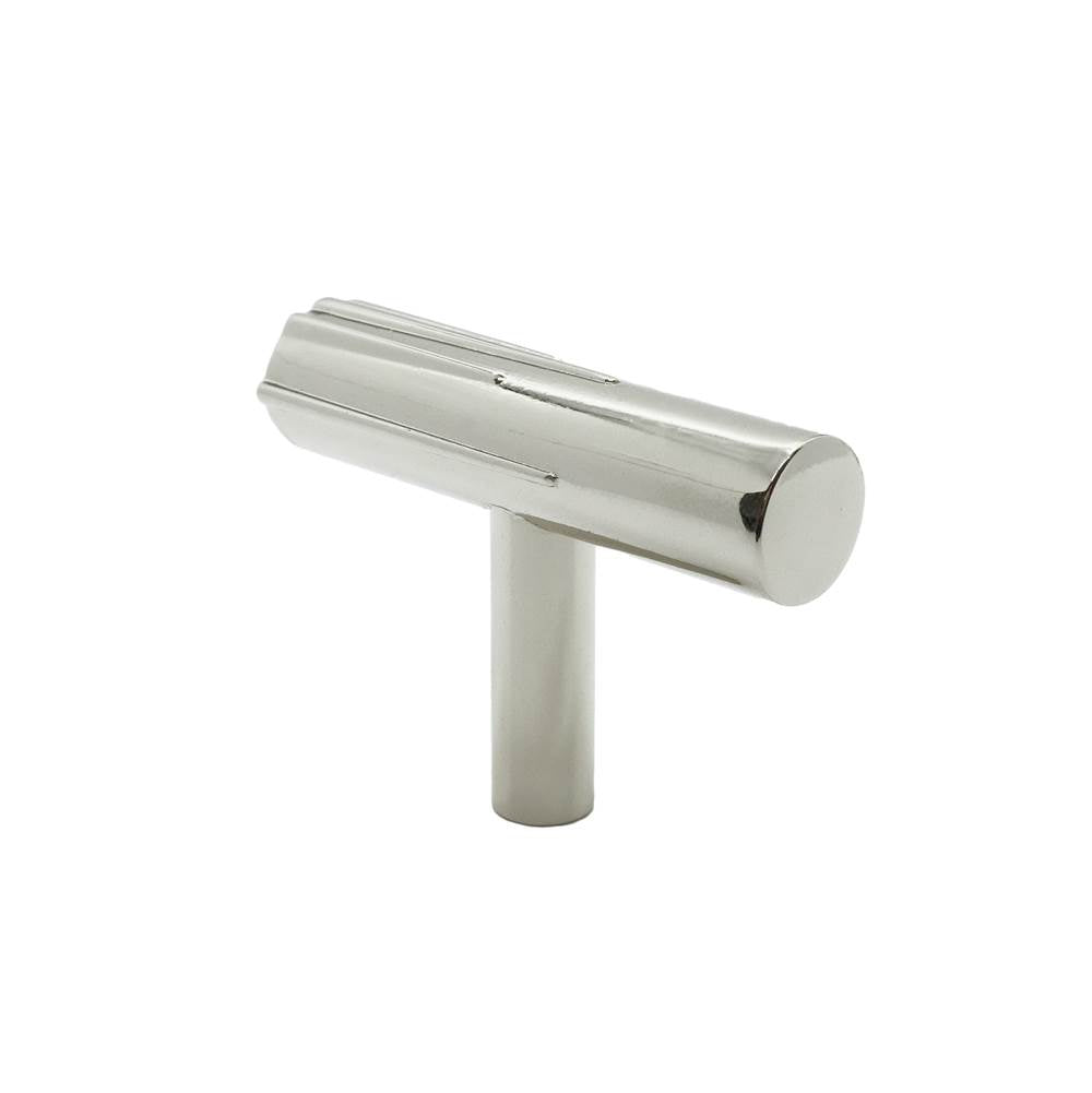 Sunburst 1-15/16 in (50 mm) Length Polished Nickel Cabinet T-Knob