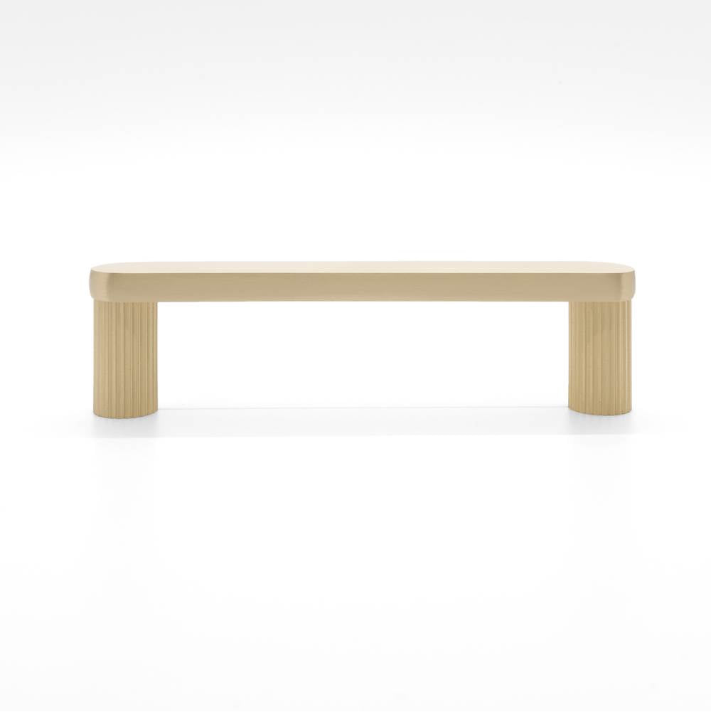 Ribbed 3-3/4 in (96 mm) Center to Center Matte Black Cabinet Pull
