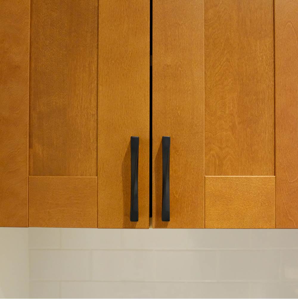 Twist 5 in (128 mm) Center to Center Matte Black Cabinet Pull