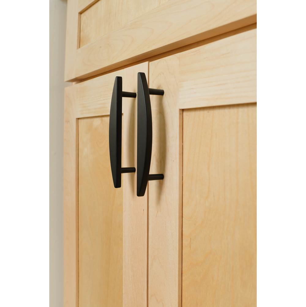 Half Moon 4 in (101.6 mm) Center to Center Matte Black Cabinet Pull