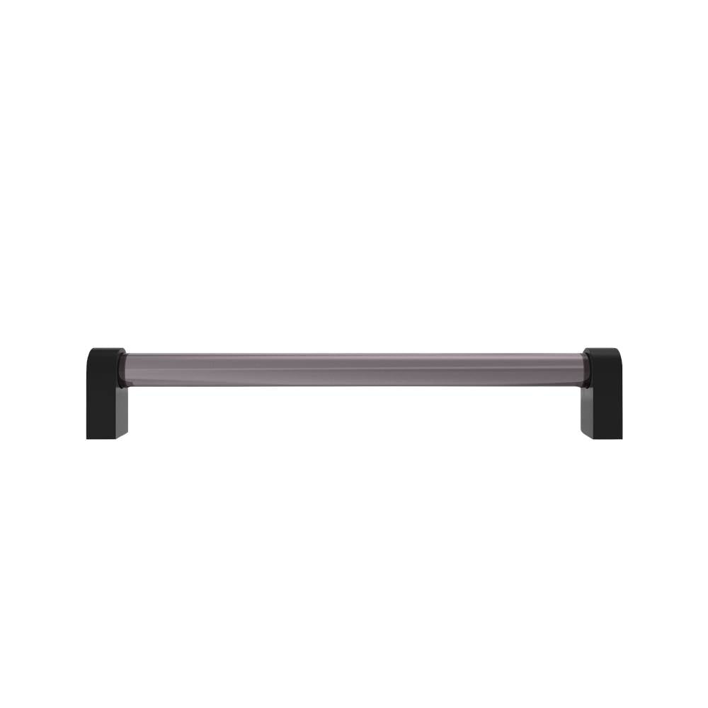 Hapny - Clarity 12 in (304.8 mm) Center to Center Smoke Acrylic, Matte Black Appliance Pull - Smoke Acrylic,Matte Black