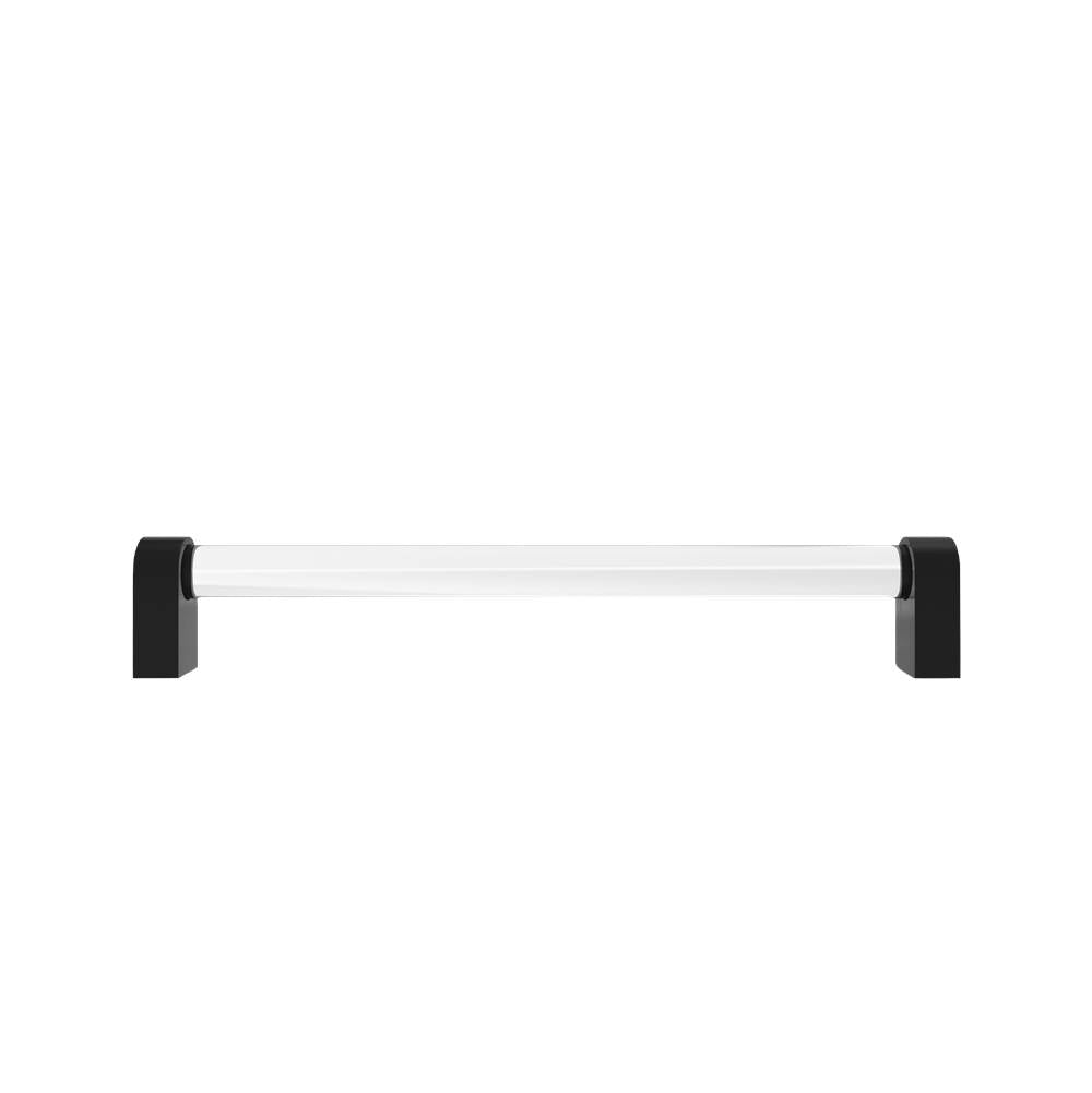 Hapny - Clarity 12 in (304.8 mm) Center to Center Clear Acrylic, Matte Black Appliance Pull - Clear Acrylic,Matte Black