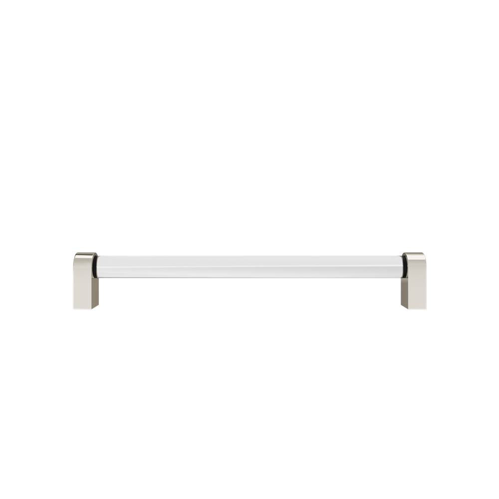 Hapny - Clarity 8 in (203.2 mm) Center to Center Clear Acrylic, Polished Nickel Cabinet Pull - Clear Acrylic,Polished Nickel