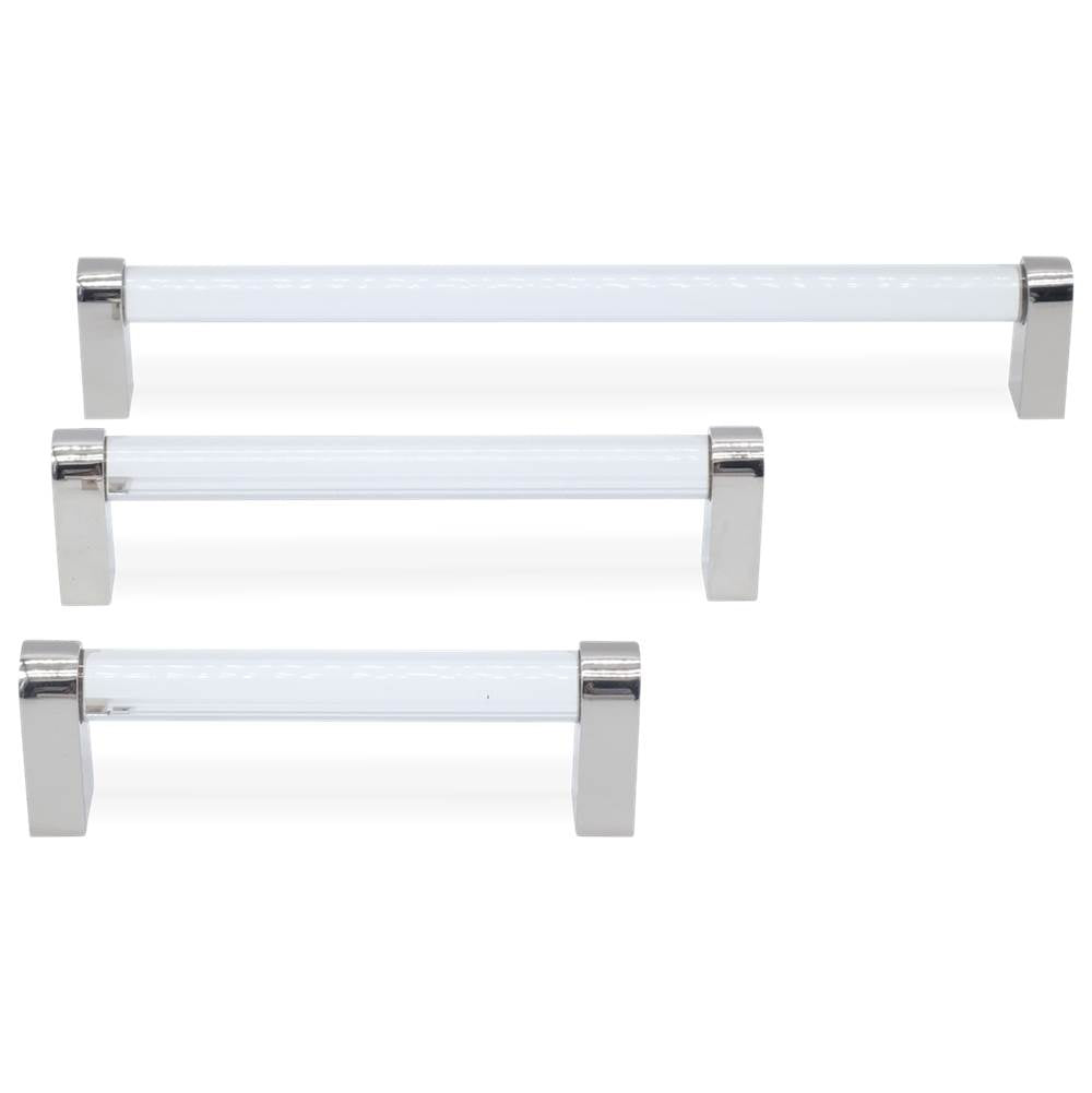 Clarity 3-3/4 in (96 mm) Center to Center Smoke Acrylic, Matte Black Cabinet Pull
