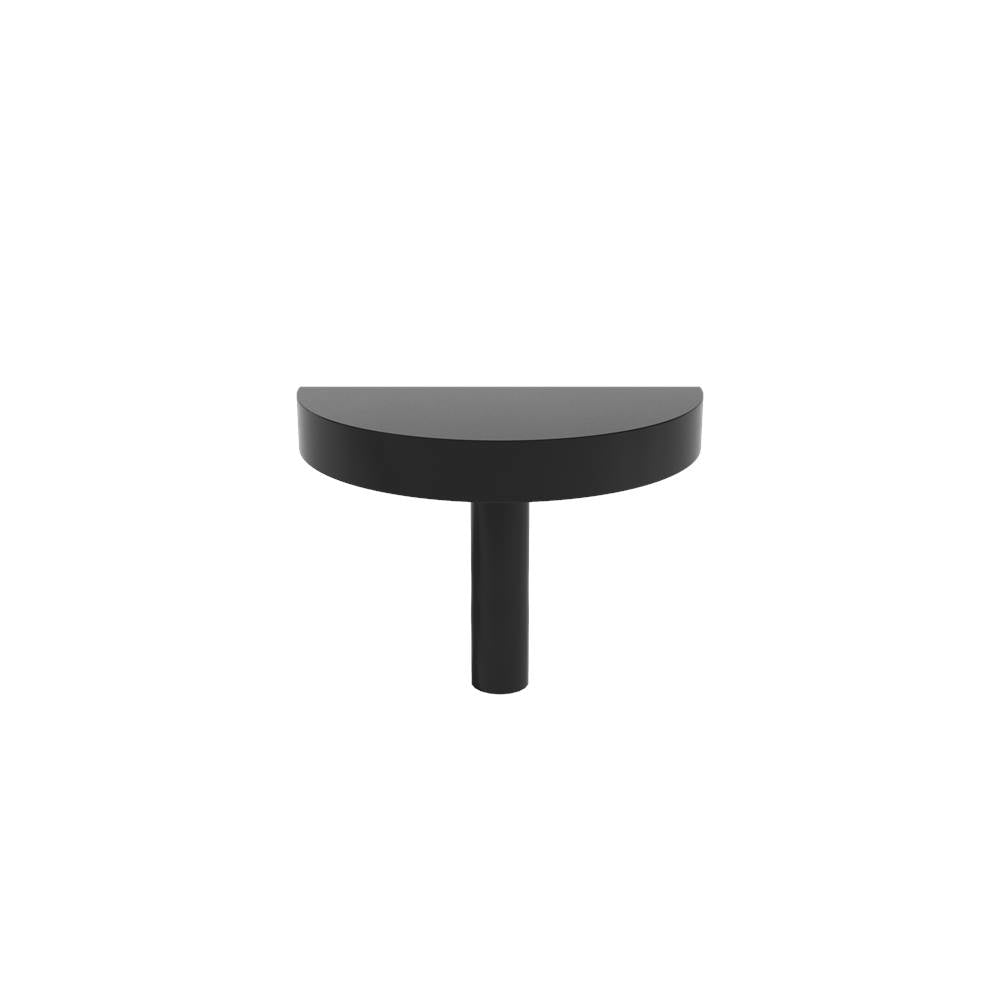 Hapny - Half Moon 1-3/4 in (44.5 mm) Length Matte Black Cabinet Knob - Matte Black
