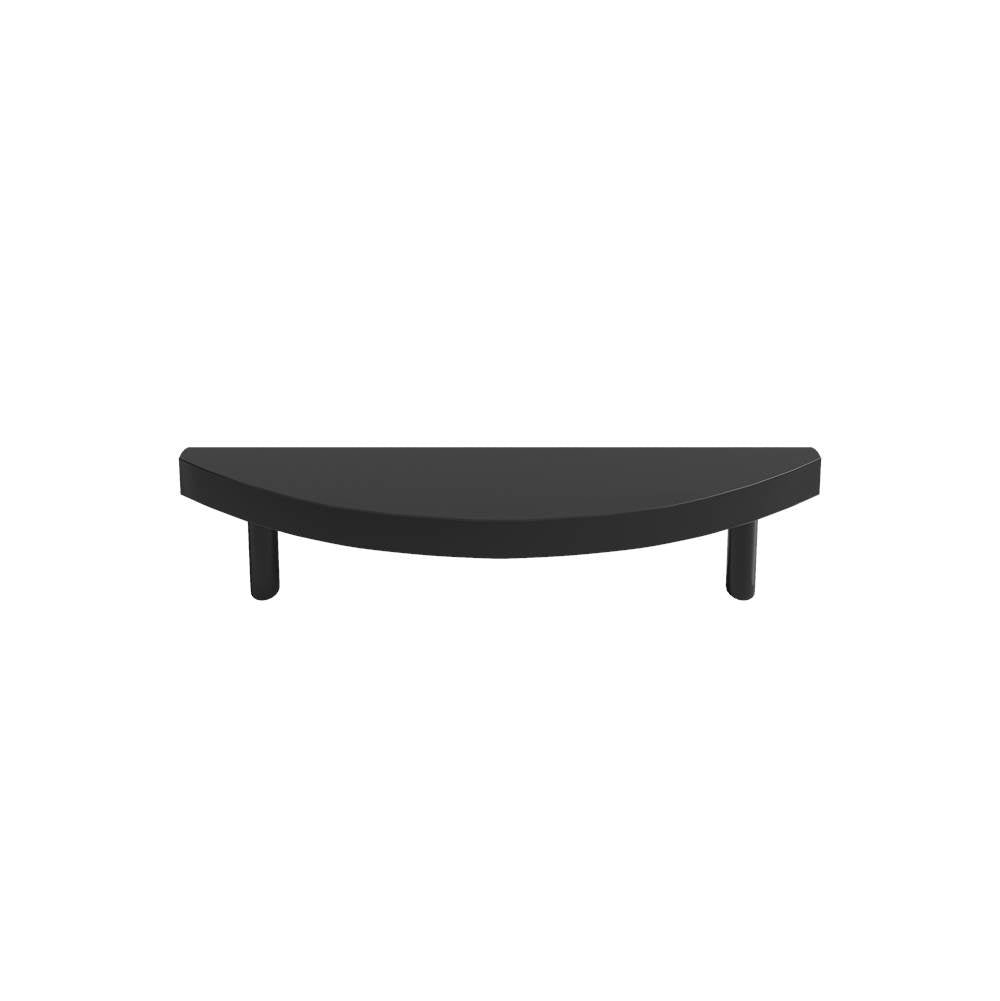 Hapny - Half Moon 4 in (101.6 mm) Center to Center Matte Black Cabinet Pull - Matte Black