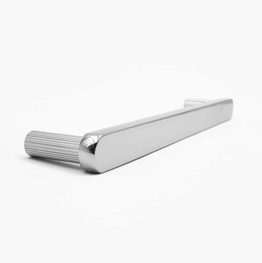 Ribbed 12 in (304.8 mm) Center to Center Matte Black Appliance Pull