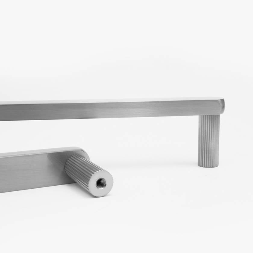 Ribbed 12 in (304.8 mm) Center to Center Matte Black Appliance Pull