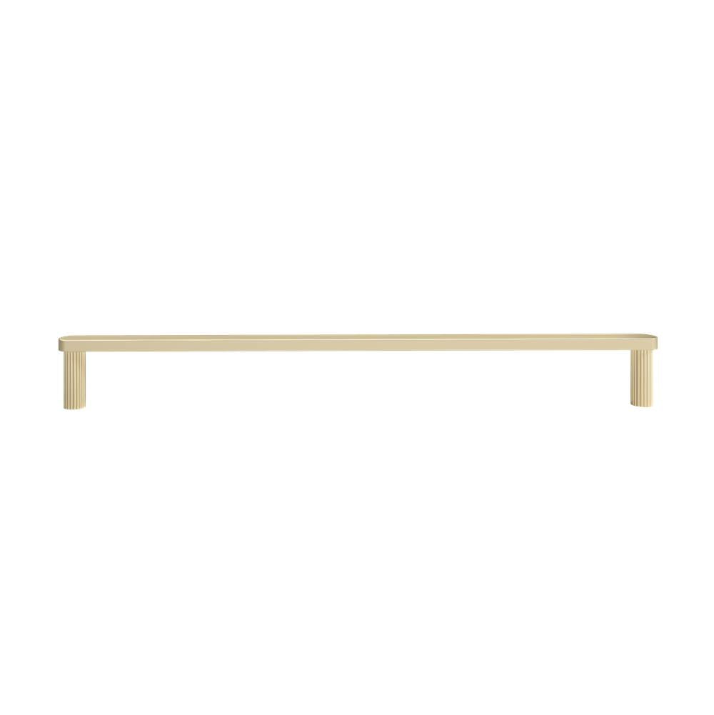 Hapny - Ribbed 18 in (457.2 mm) Center to Center Satin Brass Appliance Pull - Satin Brass