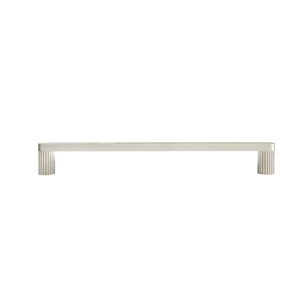 Hapny - Ribbed 8 in (203.2 mm) Center to Center Polished Nickel Cabinet Pull - Polished Nickel